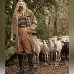 NWT Doen Louvre Pant Boscage Brown Tan Khaki Camel Size 4